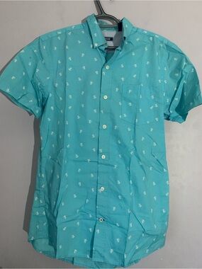 iZod Blue Turtle Button Down Men's Shirt Size Small